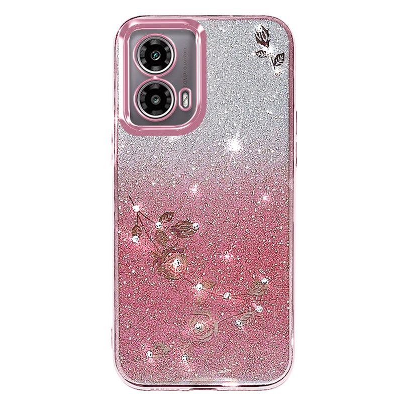 KADEM TPU Case for Motorola Moto G24 4G / Moto G24 5G Shell Glitter Sparkle Phone Cover with Lanyard KADEM TPU Case for Motorola Moto G24 4G / Moto G24 5G Shell Glitter Sparkle Phone Cover with Lanyard